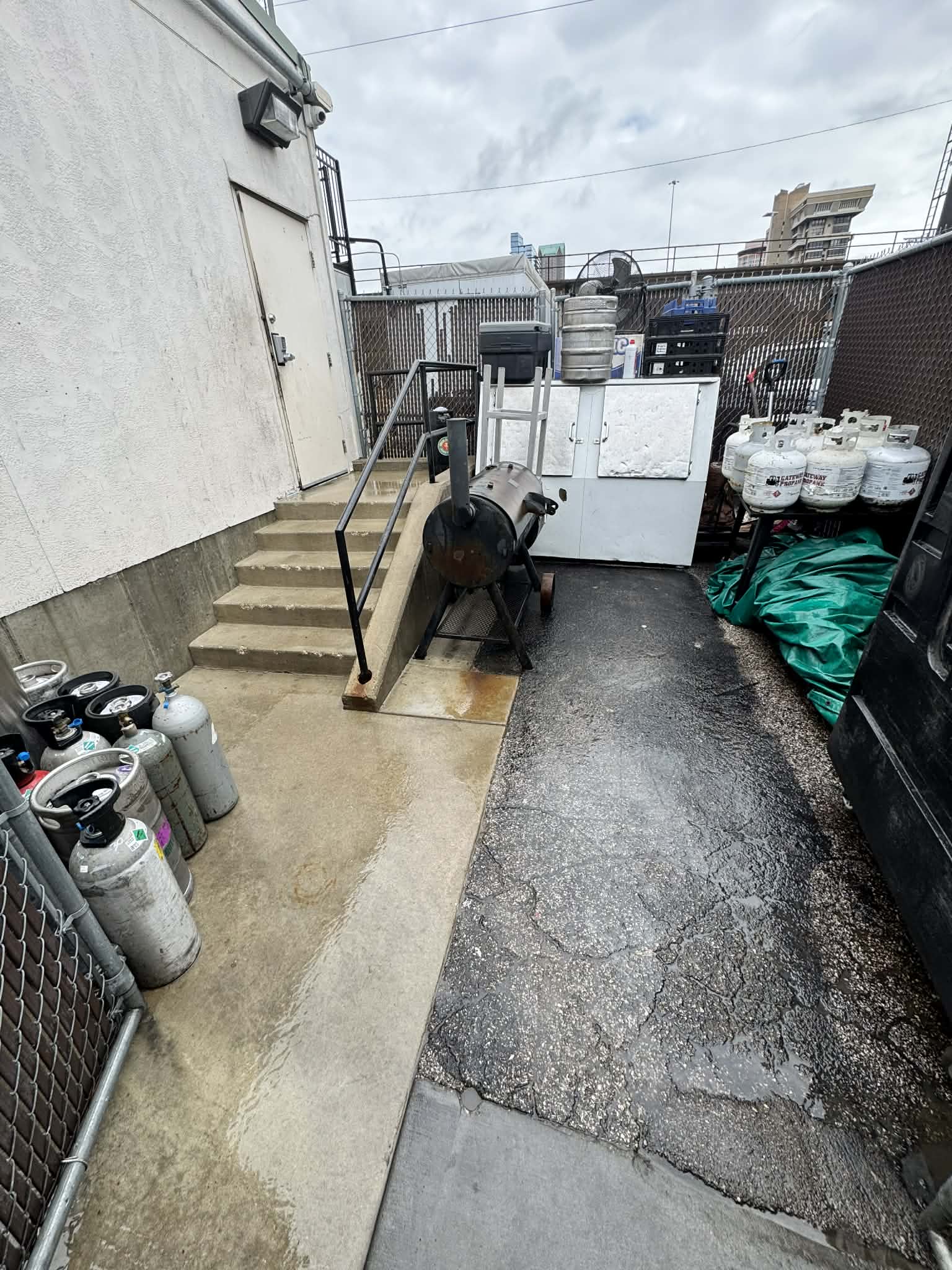 Commercial area after