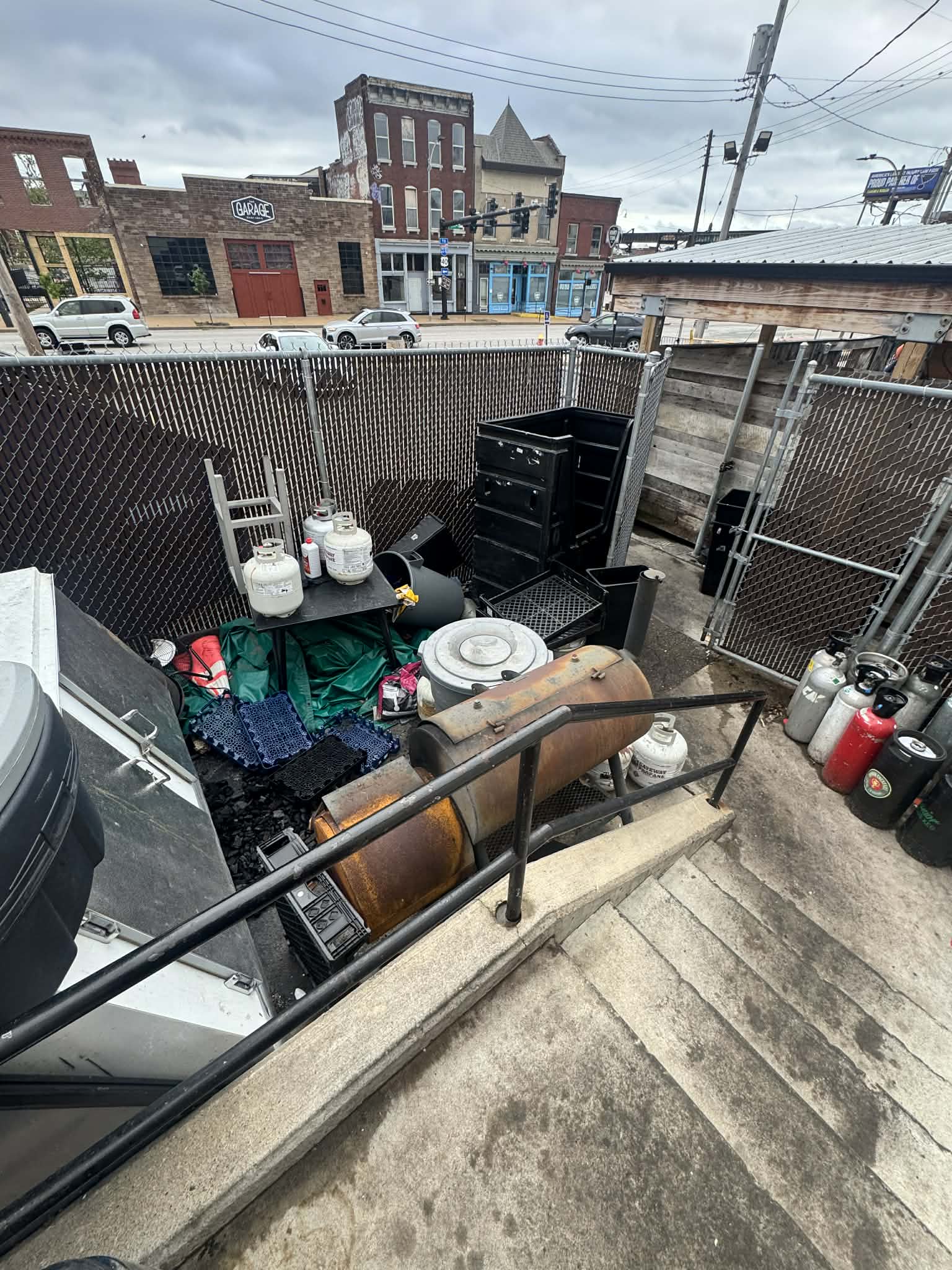 Commercial area before