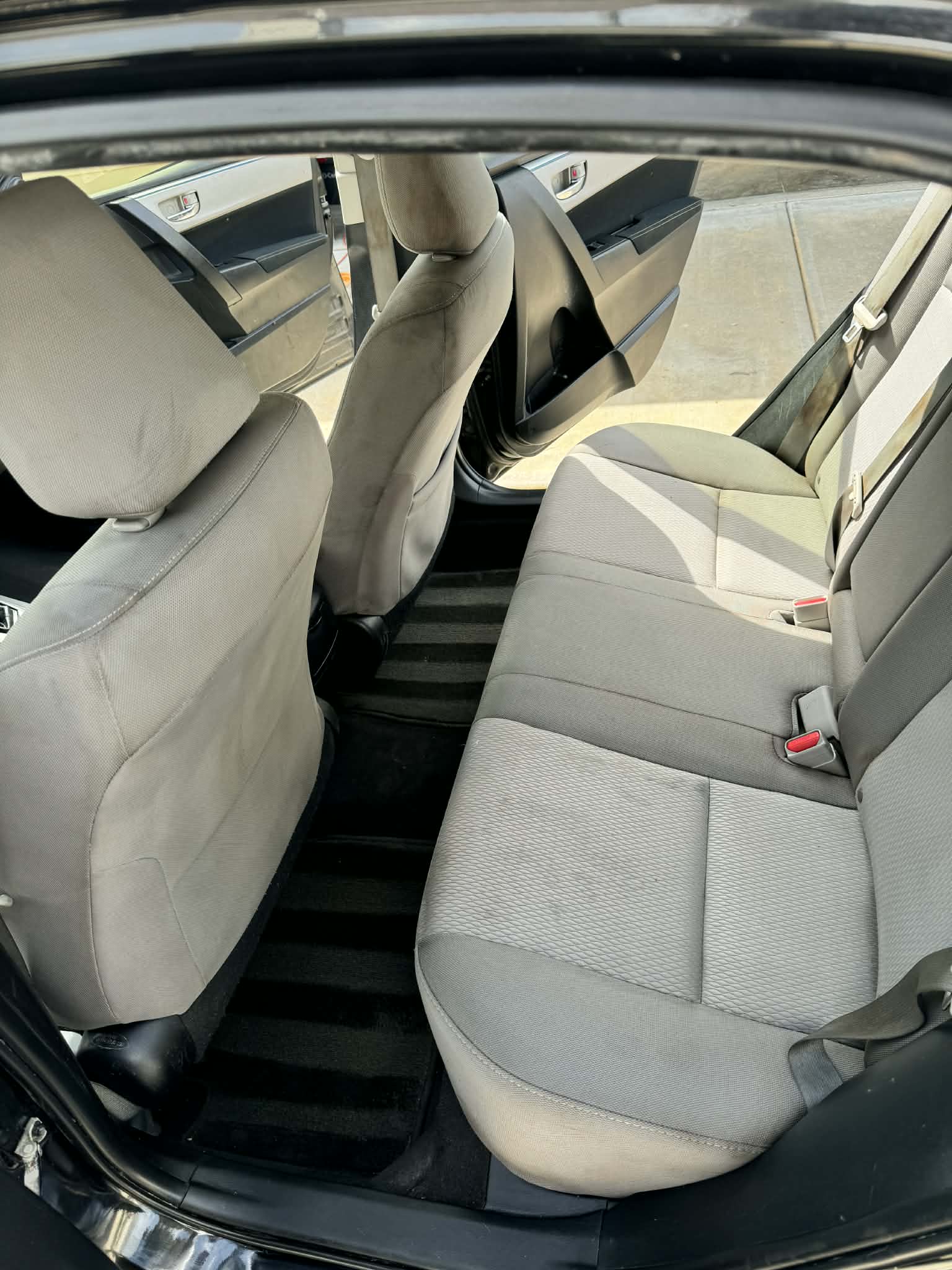 Toyota rear seats clean